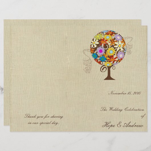 Magische woudcirkel van liefdesbloem-bruiloft (Voorkant / Achterkant)