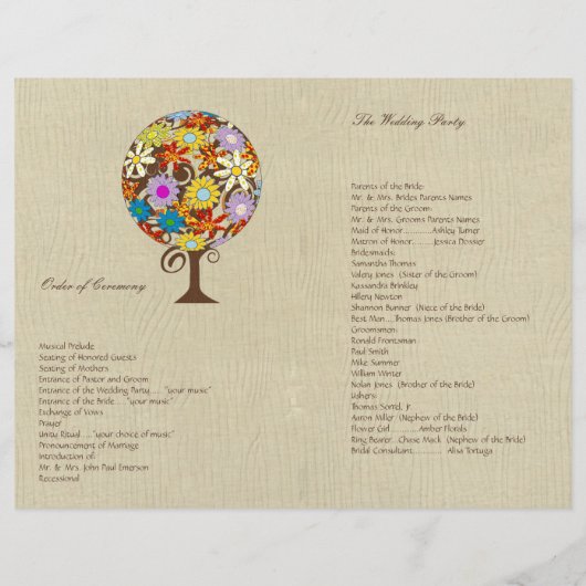 Magische woudcirkel van liefdesbloem-bruiloft (Achterkant)