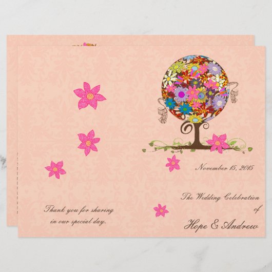 Magische woudcirkel van liefdesbloem-bruiloft (Voorkant / Achterkant)