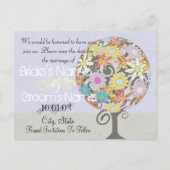 Magische woudcirkel van liefdesbloem-bruiloft aankondigingskaart (Achterkant)