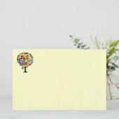 Magische woudcirkel van liefdesbloem-bruiloft briefpapier (Staand voorkant)