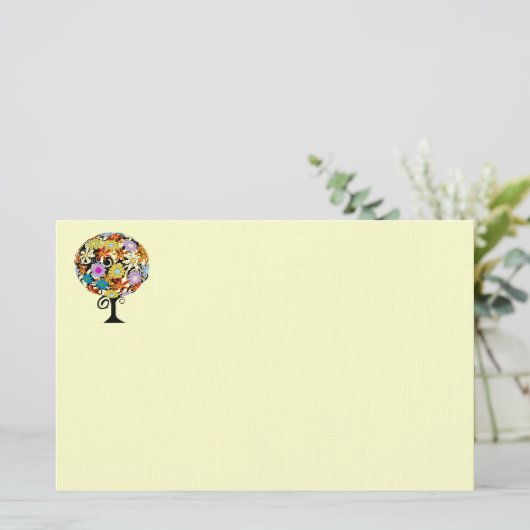 Magische woudcirkel van liefdesbloem-bruiloft briefpapier (Staand voorkant)