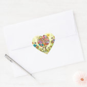 Magische woudcirkel van liefdesbloem-bruiloft hart sticker (Envelop)