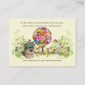 Magische woudcirkel van liefdesbloem-bruiloft informatiekaartje (Achterkant)