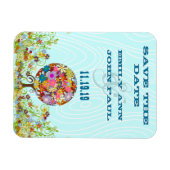 Magische woudcirkel van liefdesbloem-bruiloft magneet (Horizontaal)