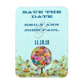 Magische woudcirkel van liefdesbloem-bruiloft magneet (Verticaal)