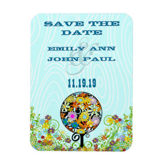 Magische woudcirkel van liefdesbloem-bruiloft magneet