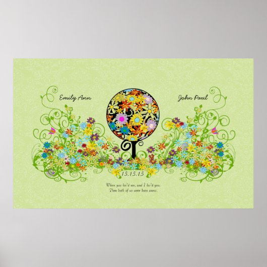 Magische woudcirkel van liefdesbloem-bruiloft poster (Voorkant)