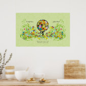 Magische woudcirkel van liefdesbloem-bruiloft poster (Keuken)