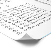 Magische woudcirkel van liefdesbloem-bruiloft poster (Hoek)