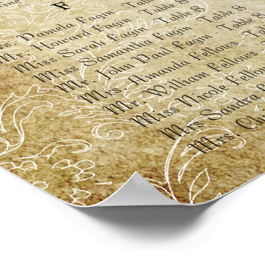 Magische woudcirkel van liefdesbloem-bruiloft poster (Hoek)