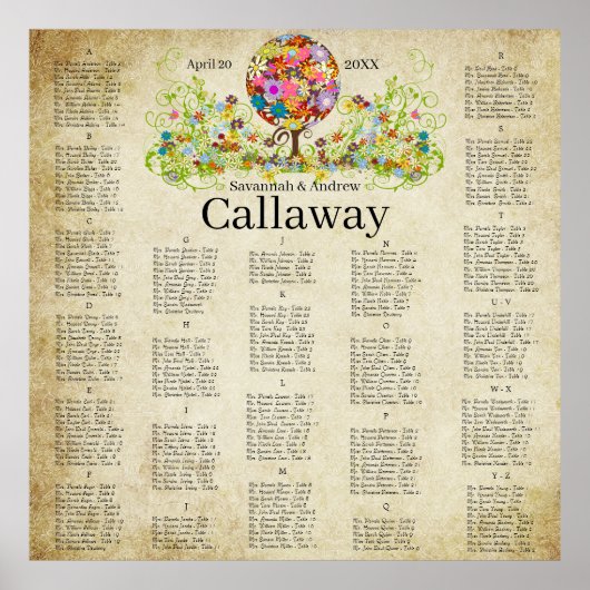 Magische woudcirkel van liefdesbloem-bruiloft poster (Voorkant)