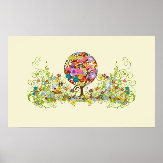 Magische woudcirkel van liefdesbloem-bruiloft poster (Voorkant)