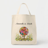 Magische woudcirkel van liefdesbloem-bruiloft tote bag (Voorkant)