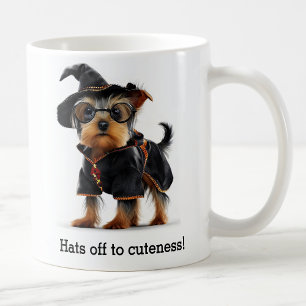 Magische Yorkie in tovenaarskledij Koffiemok