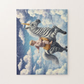Magische Zebra Eenhoorn Legpuzzel (Verticaal)
