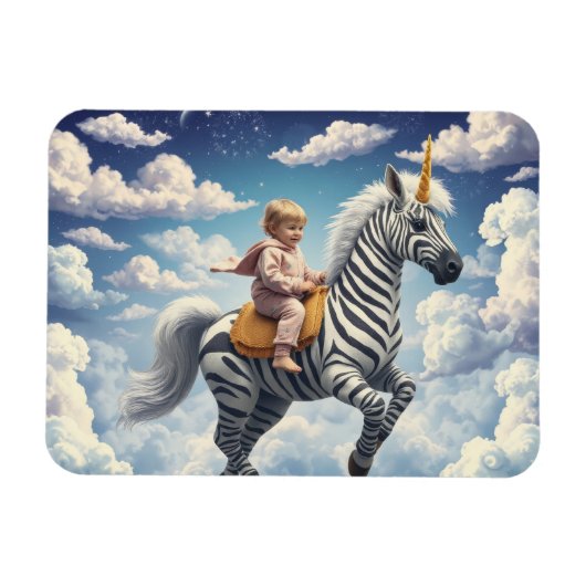 Magische Zebra Eenhoorn Magneet (Horizontaal)
