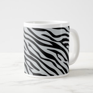 Magische Zebra Strepen Klik om aan te passen Grijz Grote Koffiekop