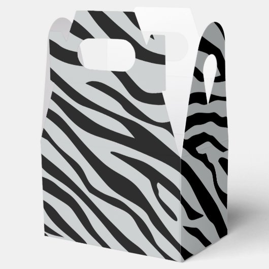 Magische Zebrastripes klikken om grijze kleur aan Bedankdoosjes (Geopend)