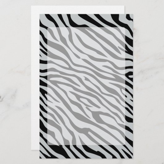 Magische Zebrastripes klikken om grijze kleur aan  Briefpapier (Voorkant / Achterkant)
