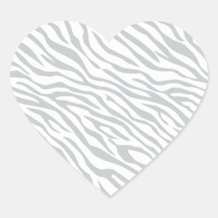 Magische Zebrastripes klikken om grijze kleur aan  Hart Sticker