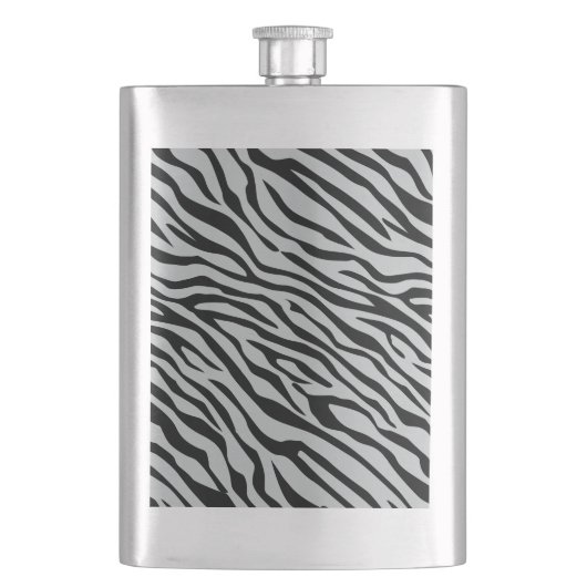 Magische Zebrastripes klikken om grijze kleur aan  Heupfles (Voorkant)