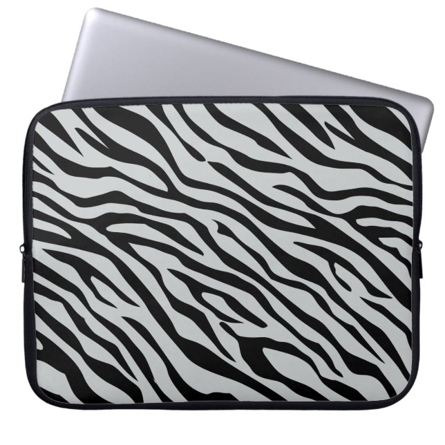 Magische Zebrastripes klikken om grijze kleur aan  Laptop Sleeve (Voorkant)