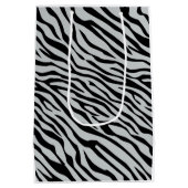 Magische Zebrastripes klikken om grijze kleur aan Medium Cadeauzakje (Achterkant)