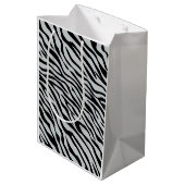 Magische Zebrastripes klikken om grijze kleur aan Medium Cadeauzakje (Achterkant Gekanteld)