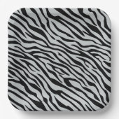 Magische Zebrastripes klikken om grijze kleur aan  Papieren Bordje (Voorkant)