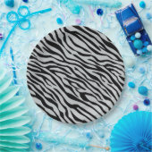 Magische Zebrastripes klikken om grijze kleur aan Papieren Bordje (Feest)