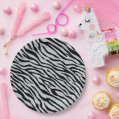 Magische Zebrastripes klikken om grijze kleur aan Papieren Bordje (Feest)