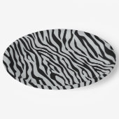 Magische Zebrastripes klikken om grijze kleur aan Papieren Bordje (Gekanteld)
