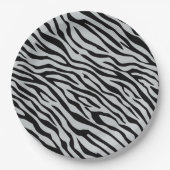 Magische Zebrastripes klikken om grijze kleur aan  Papieren Bordje (Voorkant)