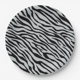 Magische Zebrastripes klikken om grijze kleur aan Papieren Bordje