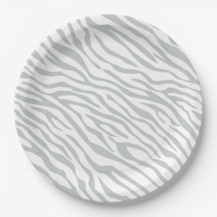 Magische Zebrastripes klikken om grijze kleur aan  Papieren Bordje