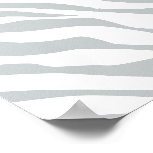 Magische Zebrastripes klikken om grijze kleur aan Poster (Hoek)