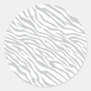 Magische Zebrastripes klikken om grijze kleur aan Ronde Sticker