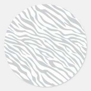 Magische Zebrastripes klikken om grijze kleur aan  Ronde Sticker