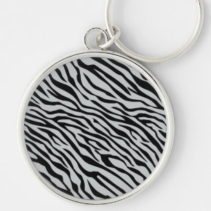 Magische Zebrastripes klikken om grijze kleur aan Sleutelhanger