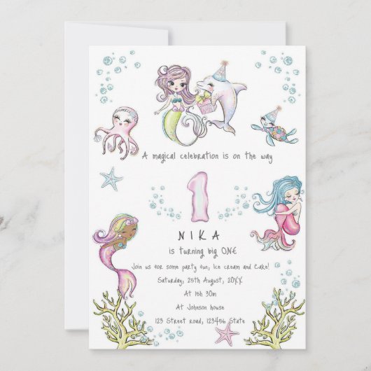 Magische zee wereld kaart (Voorkant)