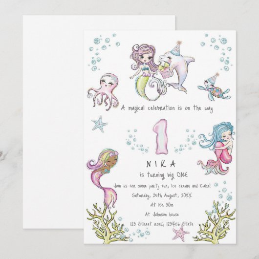 Magische zee wereld kaart (Voorkant / Achterkant)