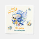 Magische Zeemeermin 1e Verjaardagsfeest Servet (Voorkant)