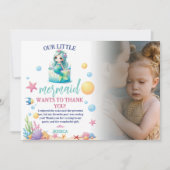 Magische Zeemeermin 3e Verjaardag onder het Zee Fo Kaart (Voorkant)