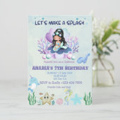 Magische Zeemeermin Aquarel Verjaardag Kaart (Staand voorkant)