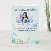 Magische Zeemeermin Aquarel Verjaardagsfeest (Voorkant)