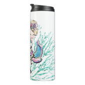 *~* Magische Zeemeermin Glitter Coral Thermosbeker (Geroteerd rechts)