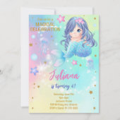 Magische Zeemeermin Kinderen Verjaardag Uitnodigin Kaart (Voorkant)