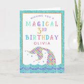 Magische zeemeermin meisjes elke leeftijd verjaard kaart (Voorkant)