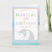 Magische zeemeermin meisjes elke leeftijd verjaard kaart (Voorkant)